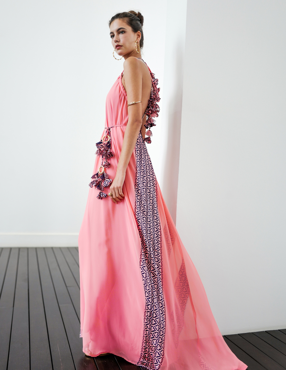 natalie blush maxi dress